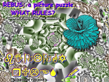 a Wingding Picture Puzzle asks: What Rules the World?